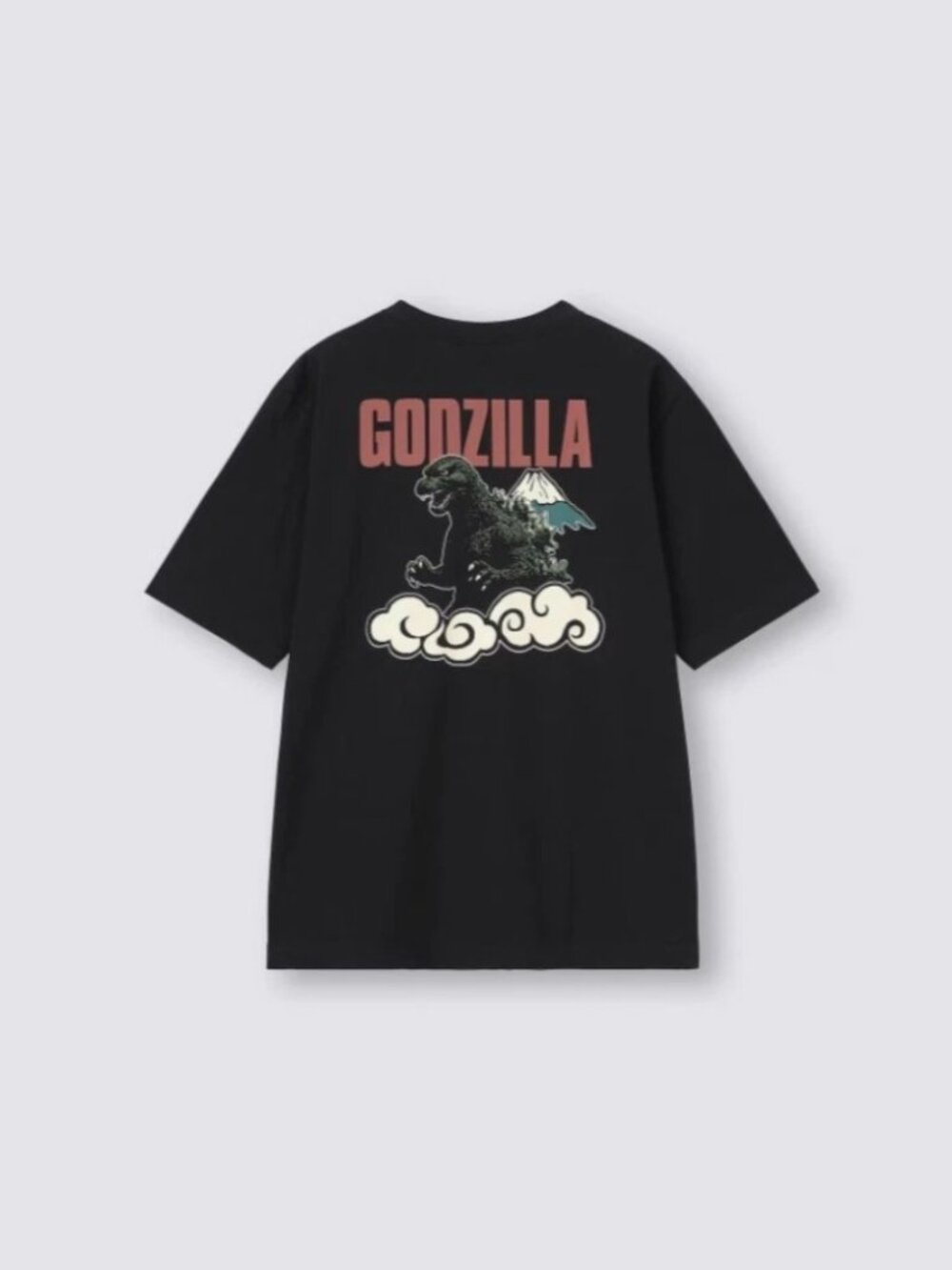 GU Graphic T-Shirt GODZILLA Head Shinjuku Mt Fuji Japan Exclusive Limited Rare